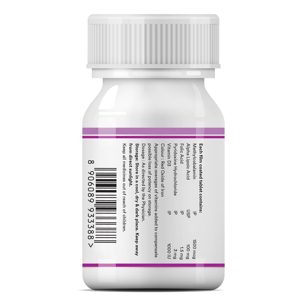 INLIFE Vitamin B12 Methylcobalamin 1500mcg with ALA - 60 Tablets - image 7