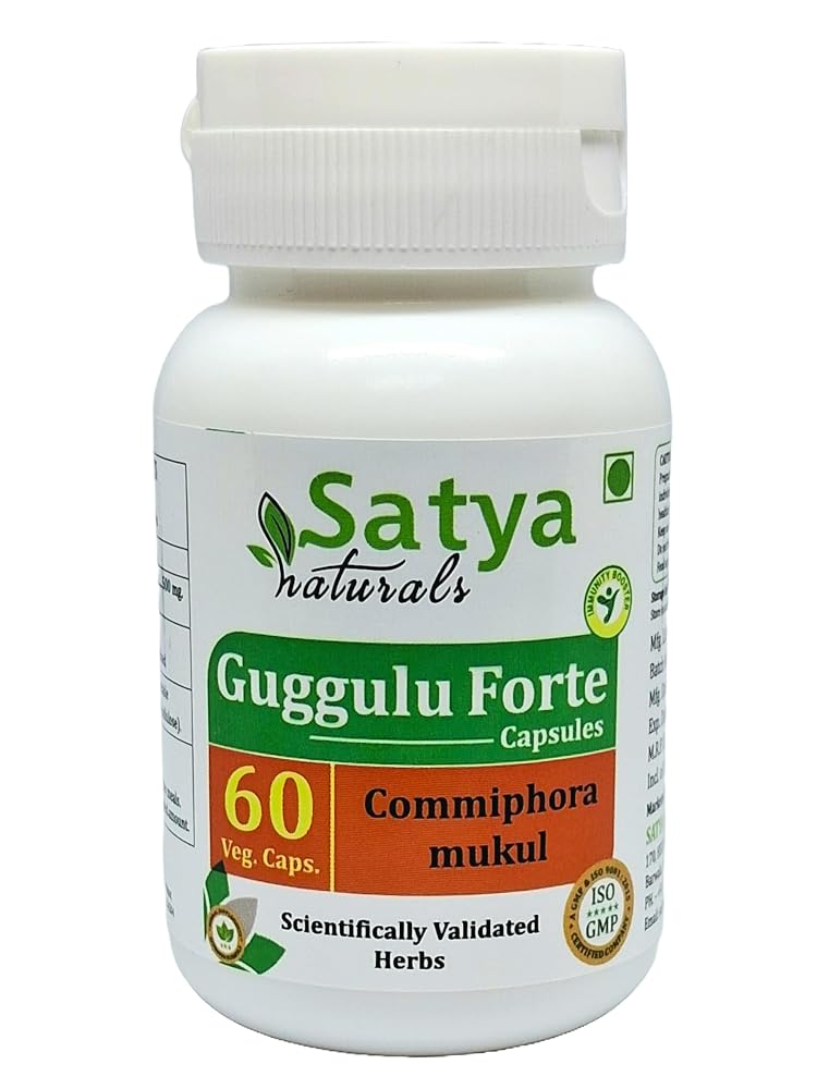 Satya Naturals Guggulu Forte 500 mg Ayurvedic Herbal - 120 Vegetarian Capsules - image 4