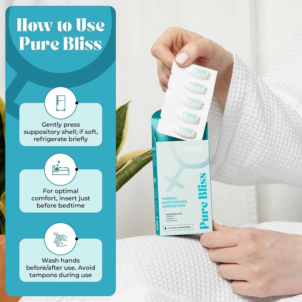 PURE WOMAN Pure Bliss Vaginal Moisturizing Suppositories - 10 Pack - image 8