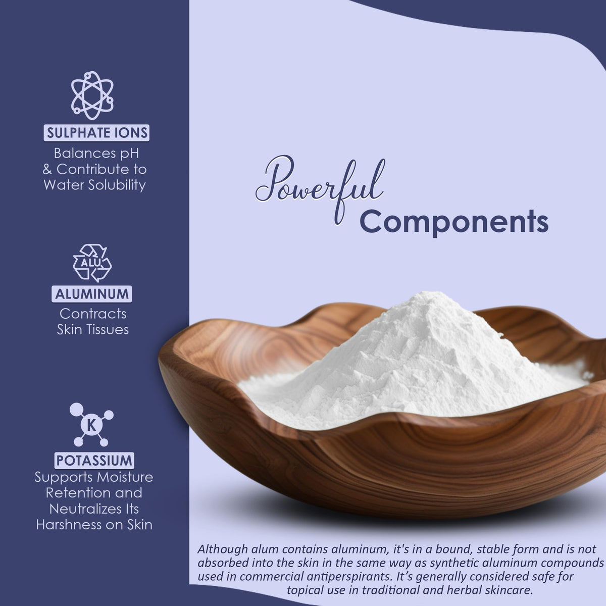 minature Mi Nature Alum Powder Potassium - 100g - image 3