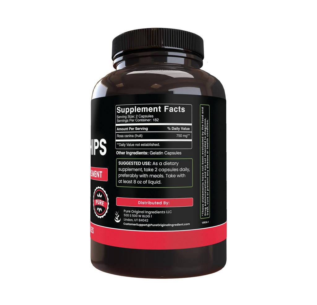 PURE ORIGINAL INGREDIENTS Rose Hip - 365 Capsules - image 2