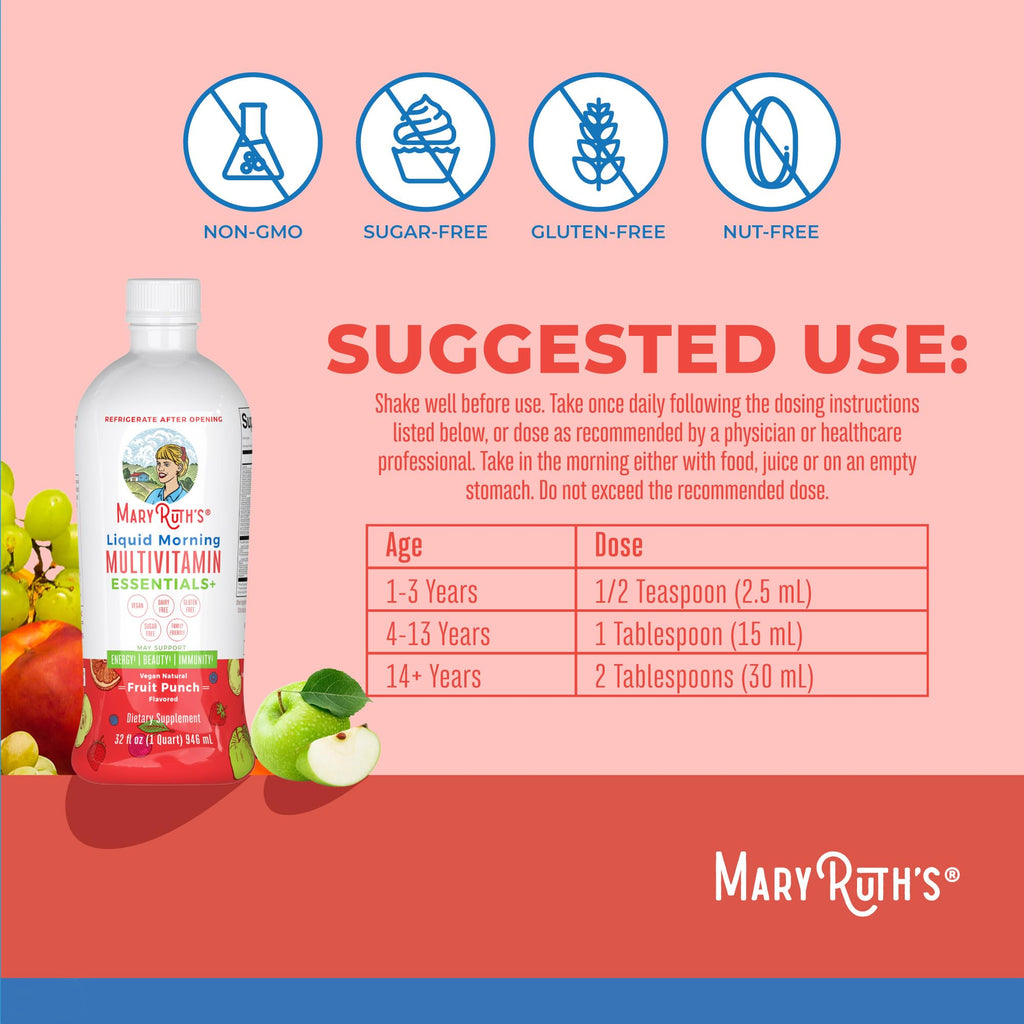 MaryRuth's Liquid Morning Multivitamin Essentials+ - 32 Fl Oz - image 3