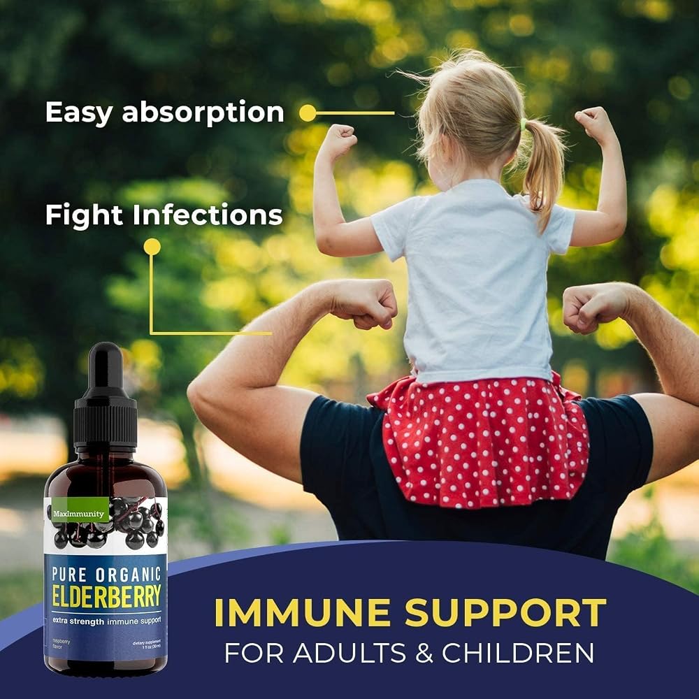 MaxImmunity Organic Elderberry Syrup Immune Support - 2 Pack - image 4