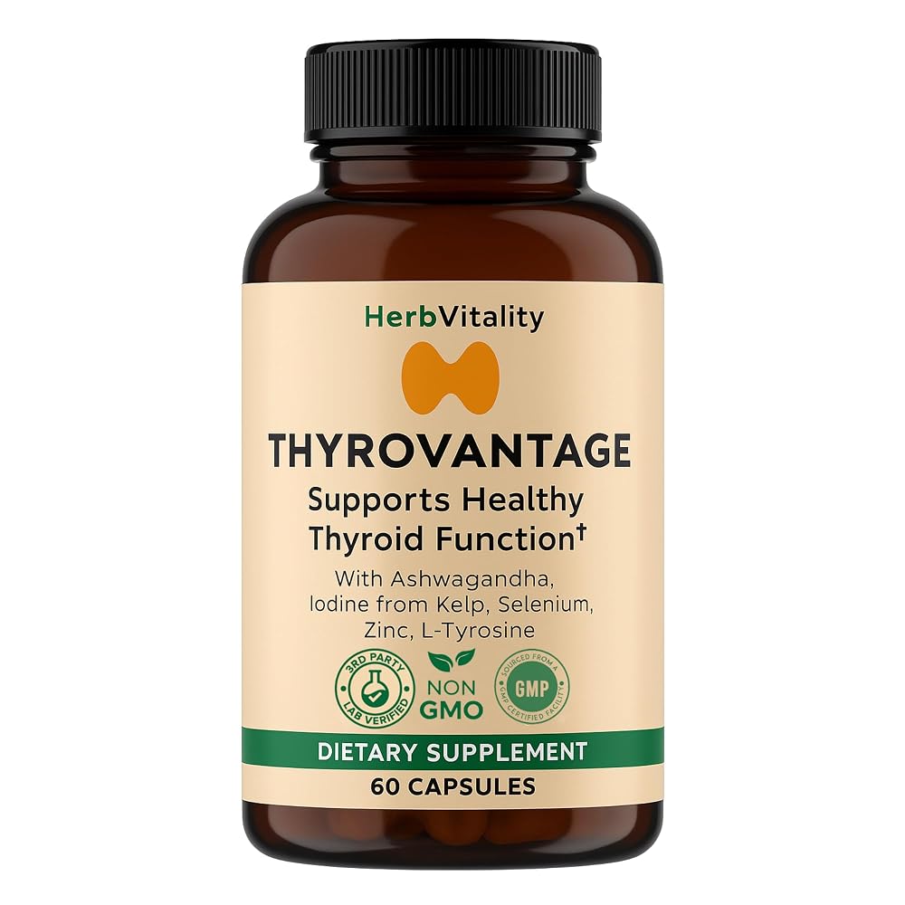 Herb Vitality Thyroid Support with Iodine & Ashwagandha - 60 Capsules