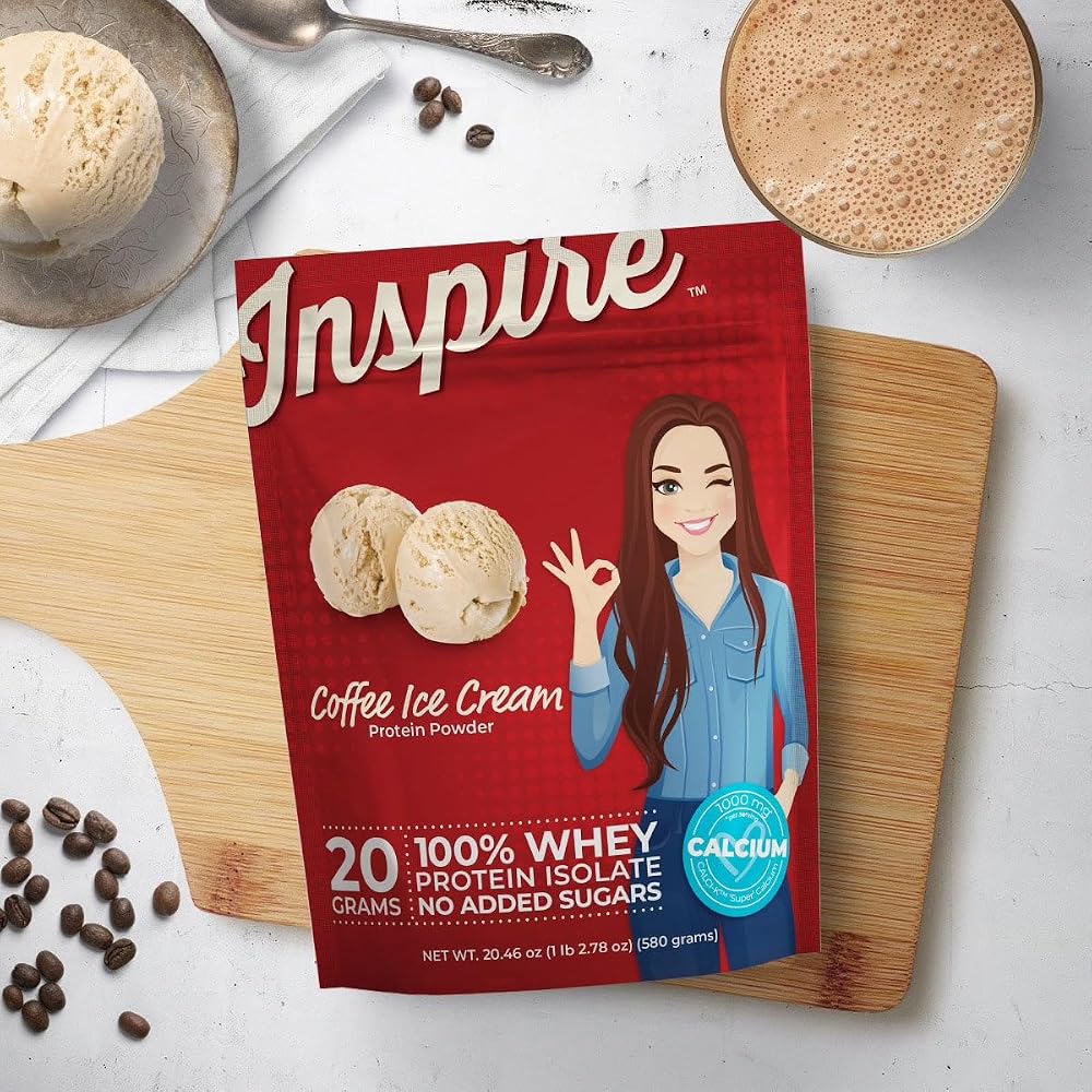 Bariatric Eating Inspire Coffee Ice Cream Whey Protein Isolate - 20 Servings - image 4