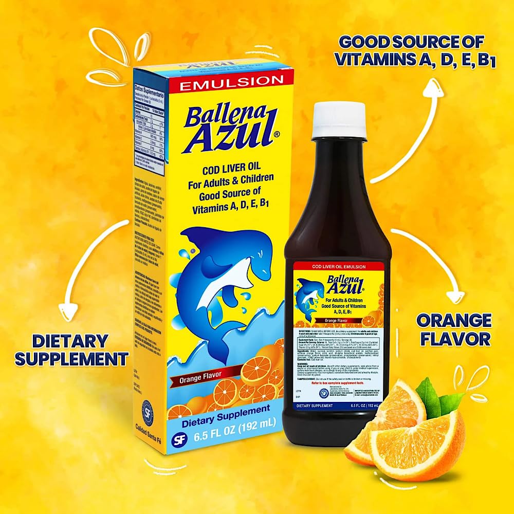 Ballena Azul Cod Liver Oil Emulsion for Adults and Children - 6 Fl Oz - image 2
