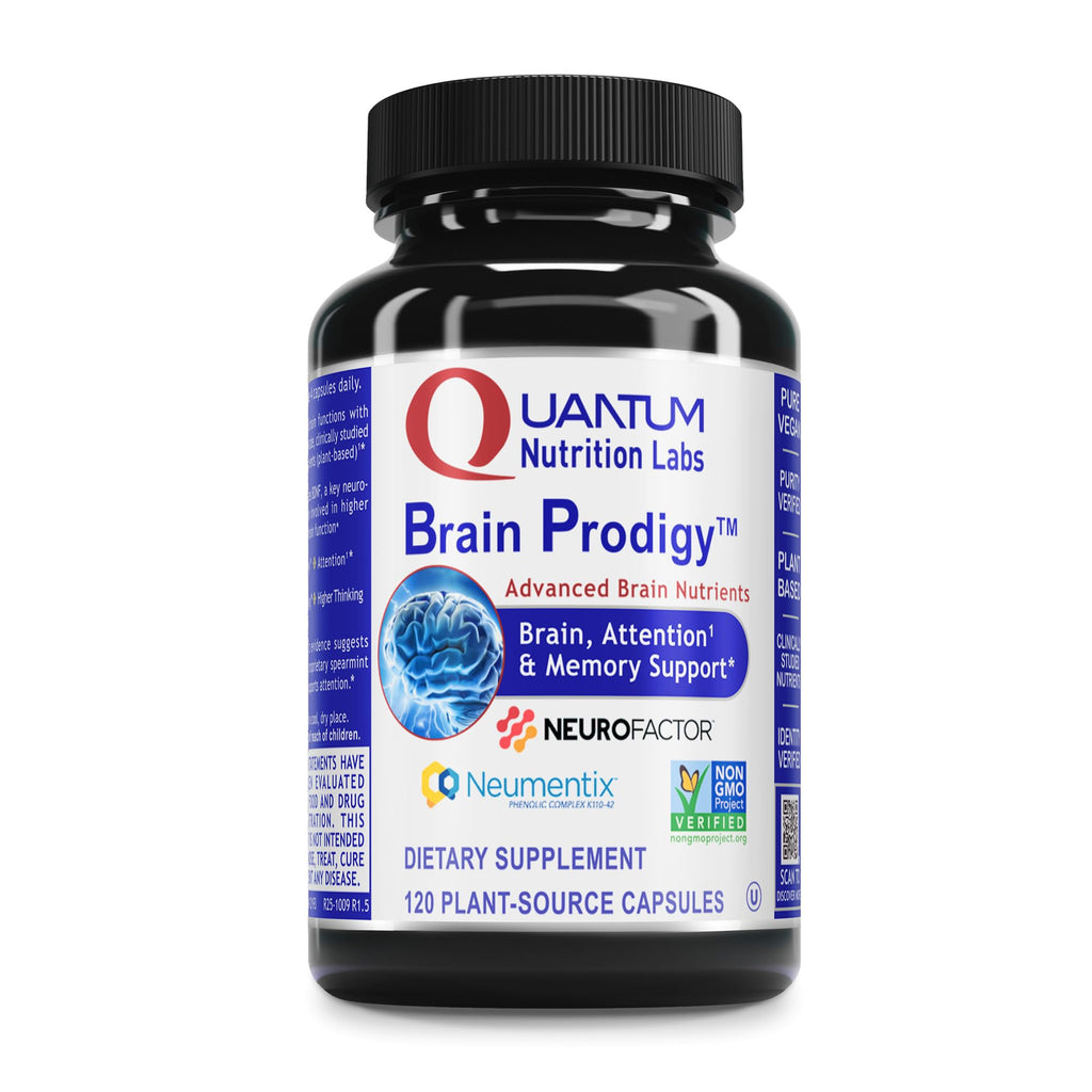 Quantum Nutrition Labs Brain Prodigy Memory Support - 120 Vegetarian Capsules