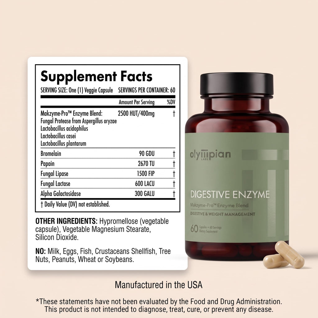 Olympian Labs Makzyme-Pro Digestive Enzymes - 60 Capsules - image 2