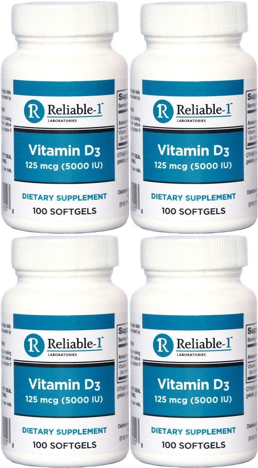 Reliable-1 Laboratories Vitamin D3 5000 IU - 100 Softgels