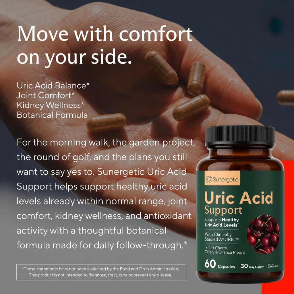 Sunergetic Uric Acid Support Supplement - 60 Capsules - image 6
