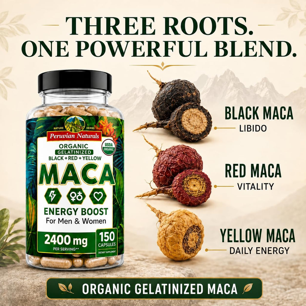 Peruvian Naturals Organic Maca Root Capsules for Energy - image 3