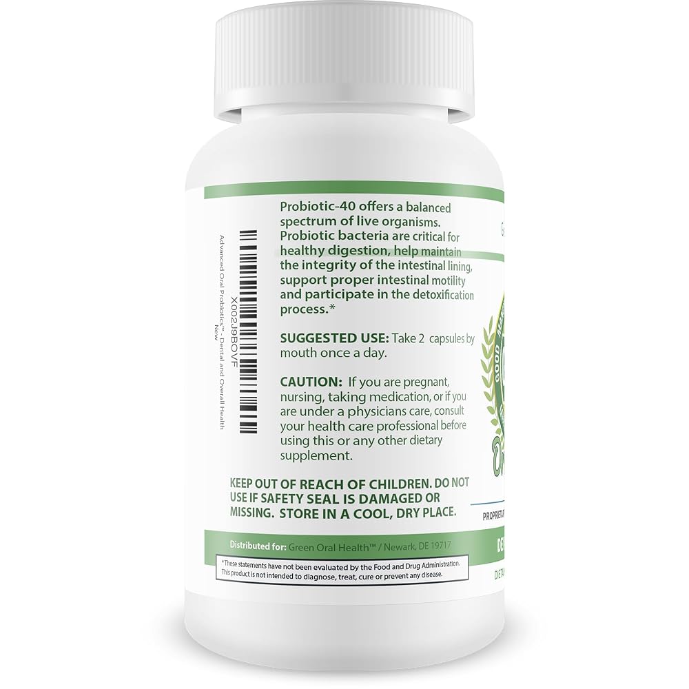 Green Oral Health Advanced Oral Probiotics 40 Billion CFU - 1 Capsules - image 3