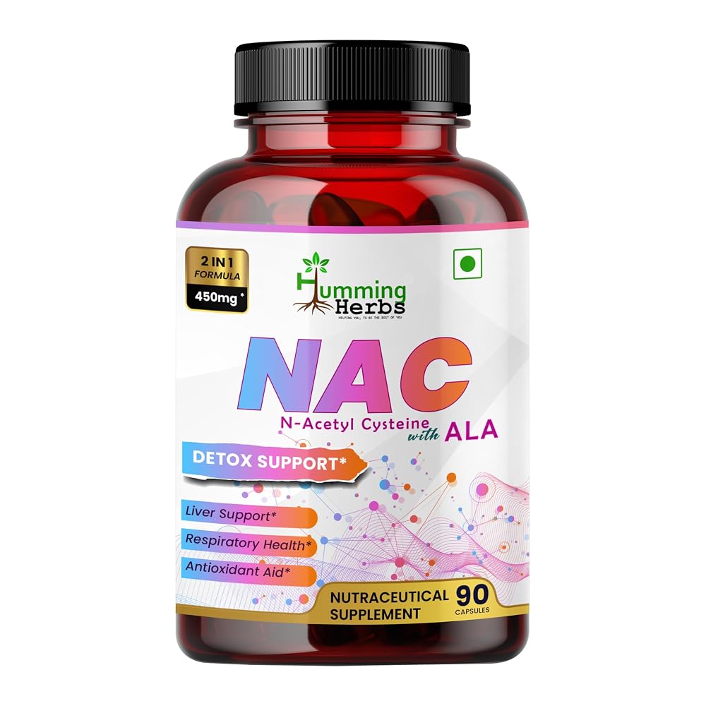 Humming Herbs NAC 450mg with Alpha Lipoic Acid - 90 Vegan Capsules
