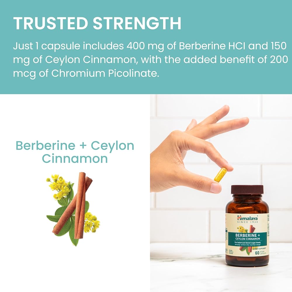 Himalaya Berberine with Ceylon Cinnamon & Chromium - 60 Capsules - image 6