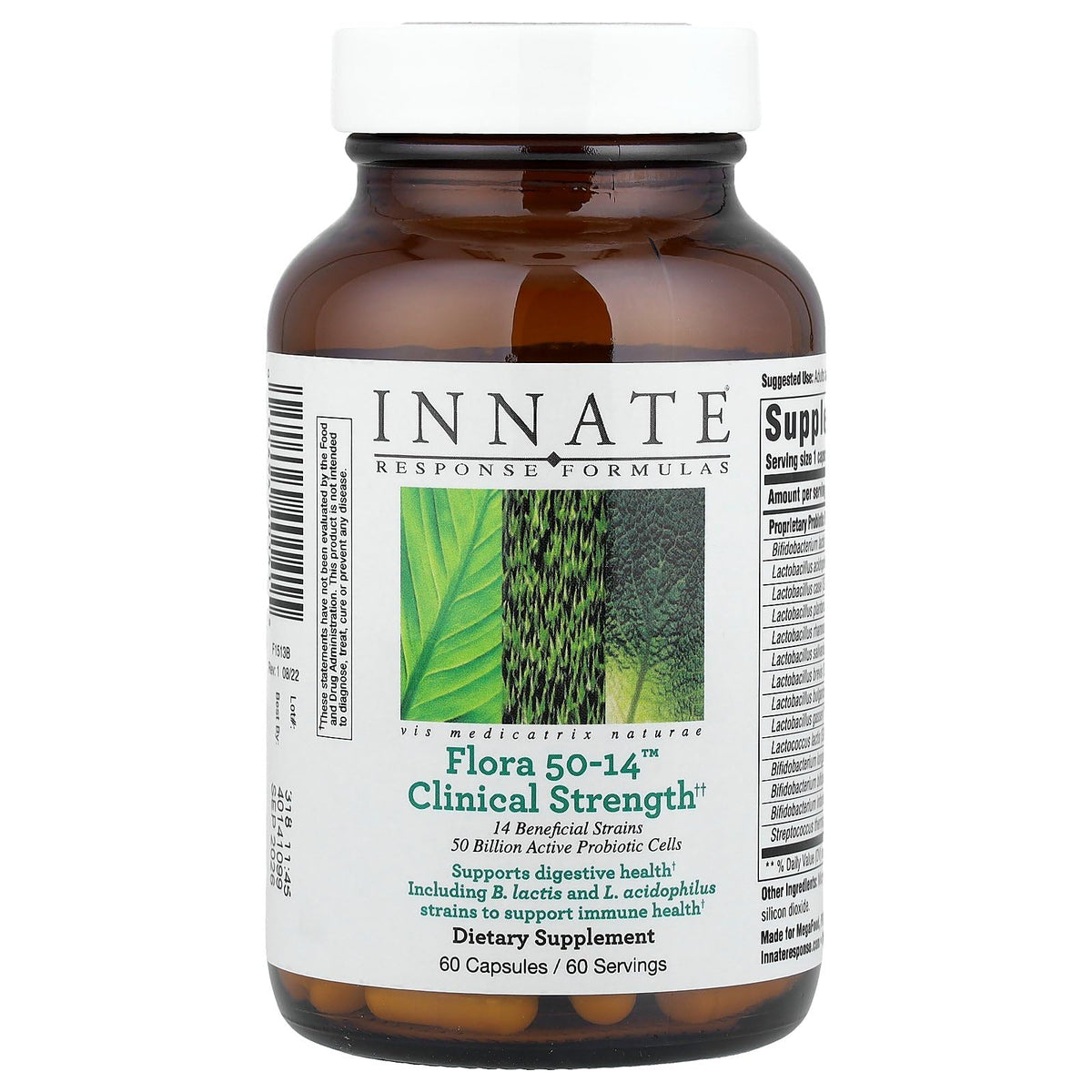 Innate Response Formulas Flora 50-14 Probiotic Clinical Strength - 60 Capsules
