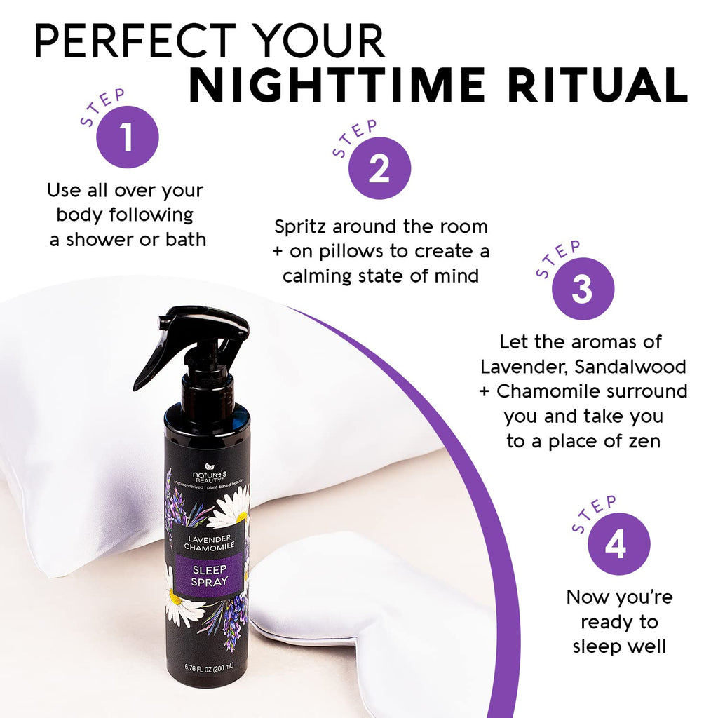 Nature's Beauty Lavender Chamomile Sleep Spray for Sleep - 2 Pack - image 3