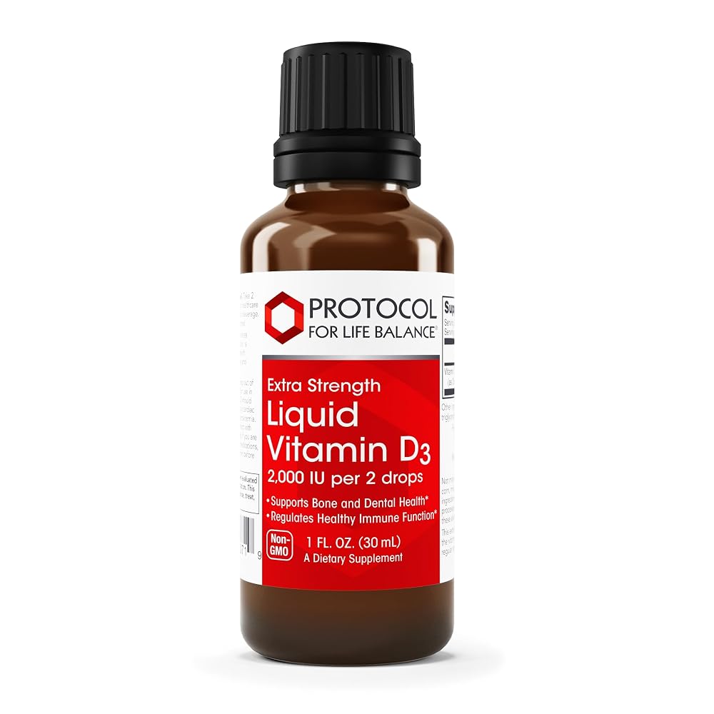 PROTOCOL FOR LIFE BALANCE Liquid Vitamin D3 2000 IU Immune Support - 1 fl oz