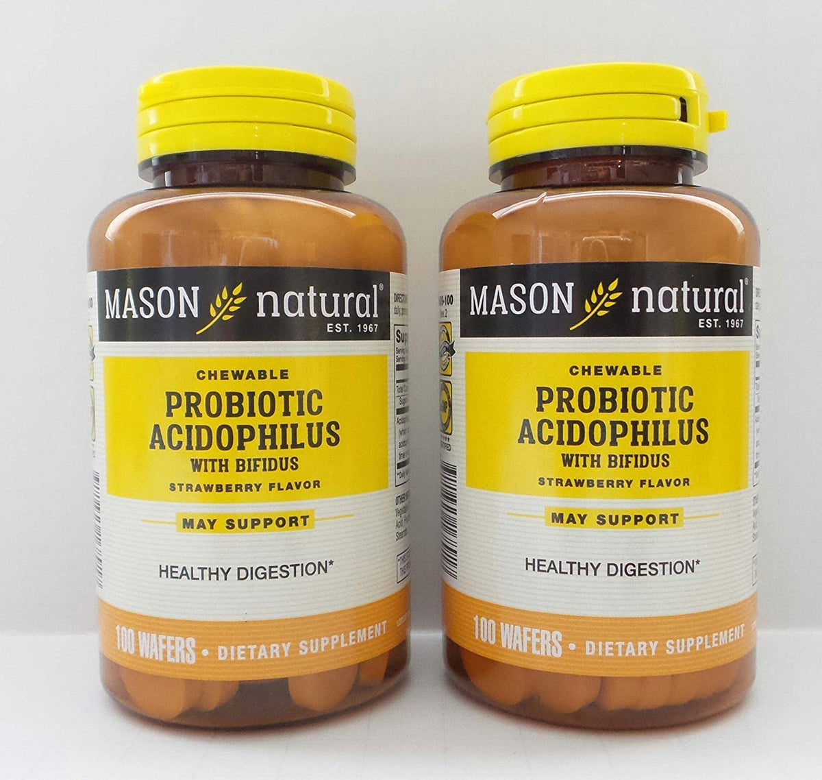 Mason Natural Chewable Acidophilus with Bifidus Wafers - 200 Count
