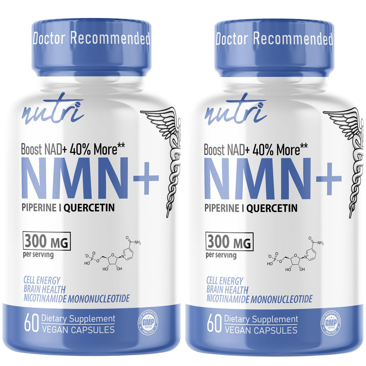 Nature's Fusions Nutri NMN Supplement 300mg - 120 Capsules