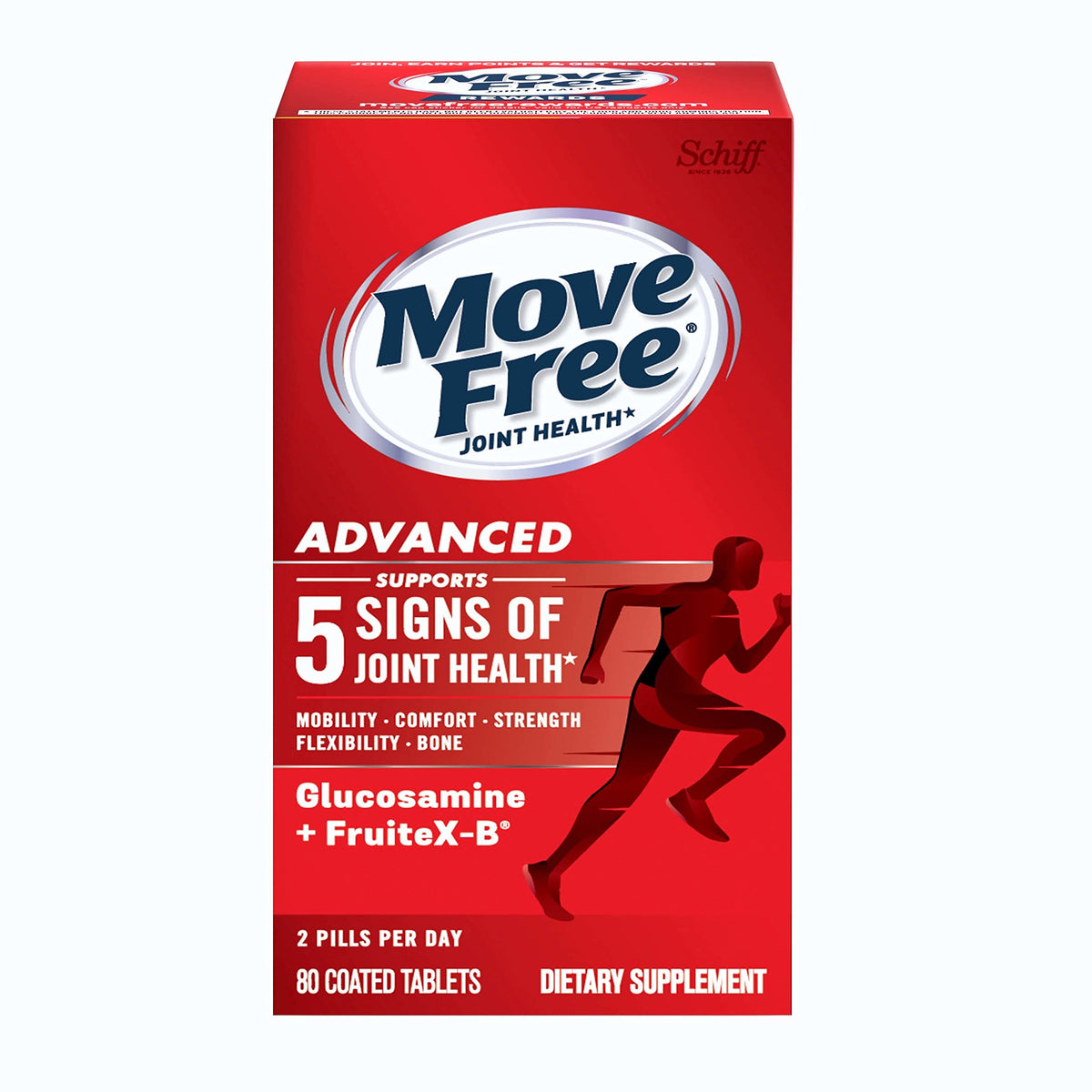 Move Free Advanced Glucosamine Chondroitin Joint Support - 80 Tablets