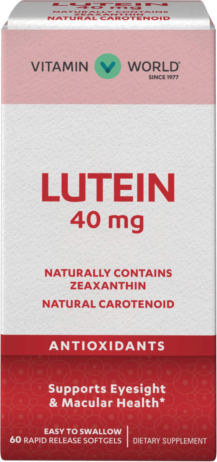 Vitamin World Lutein 40mg Eye Health - 60 Softgels