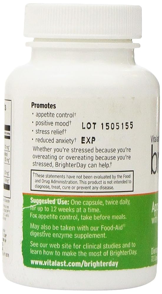 VITALAST BrighterDay Appetite Control and Mood Support - 72 Capsules - image 2