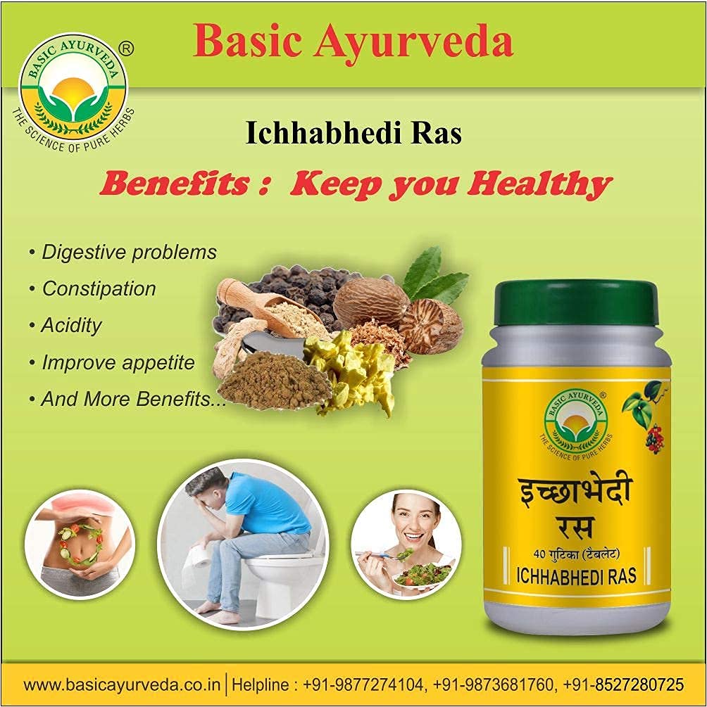 iqra Basic Ayurveda Ichhabhedi Ras - 40 Tablets - image 4