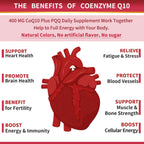 ZEBORA CoQ10 400mg with PQQ Softgels - 120 Servings - image 4