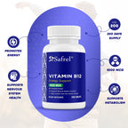 Safrel Vitamin B12 1000 mcg Tablets for Energy - 200 Count - image 3