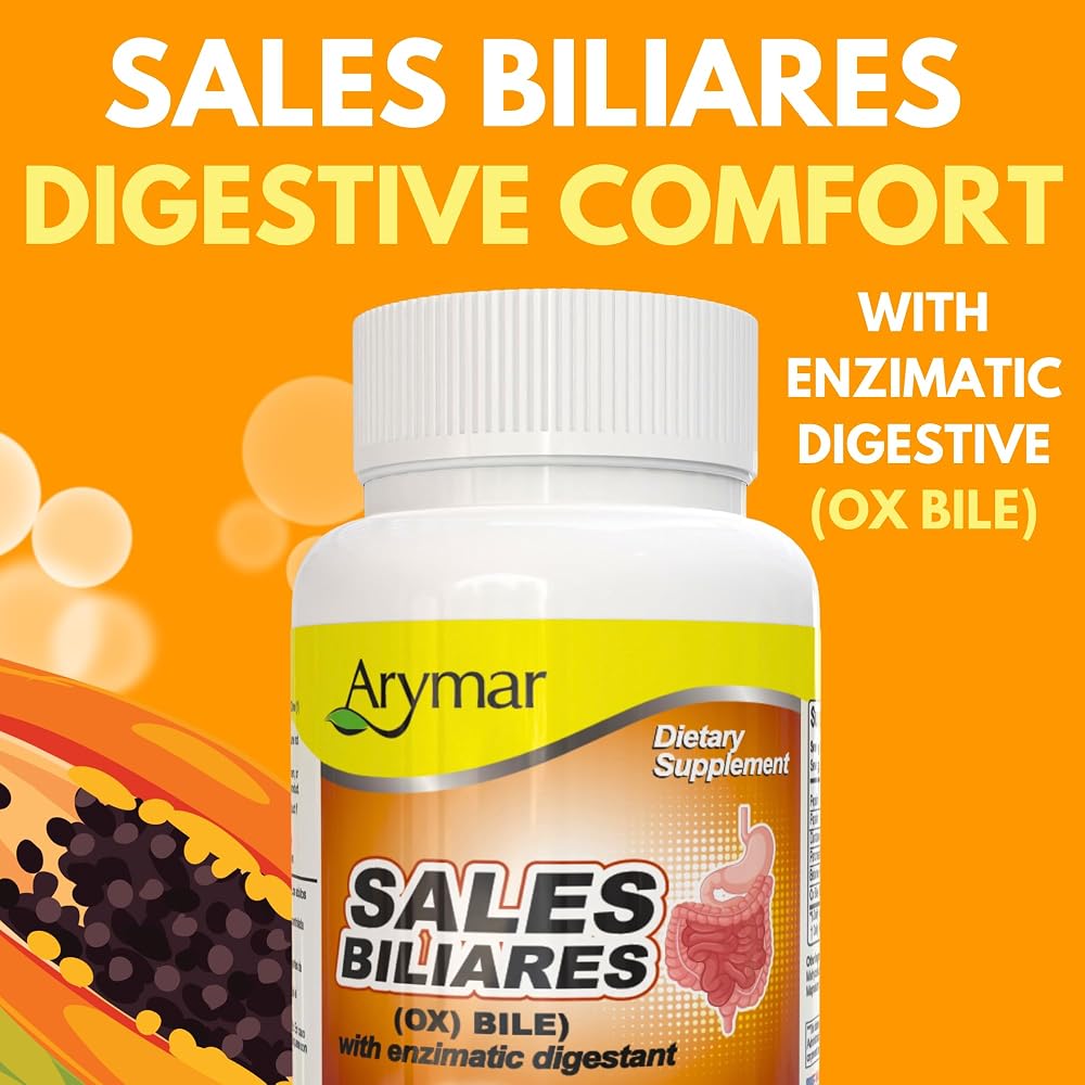 Arymar Sales Biliares Ox Bile with Digestive Enzymes - 60 Tablets - image 2
