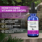 HoneyCombs Vitamin B5 Liquid Drops Pantothenic Acid - 1 Fl Oz - image 9