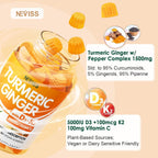 NEVISS Sugar Free Turmeric Ginger Gummies