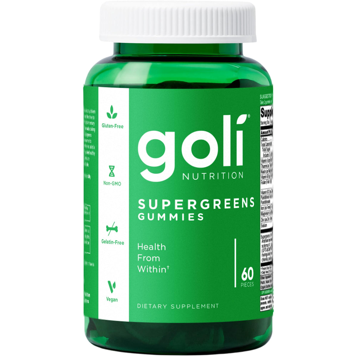 Goli Gummy Supergreens Vegan, Glutenfree Bottle