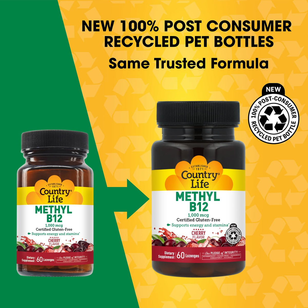 Country Life Methyl B12 1000 mcg Cherry Flavor - 60 Lozenges - image 2