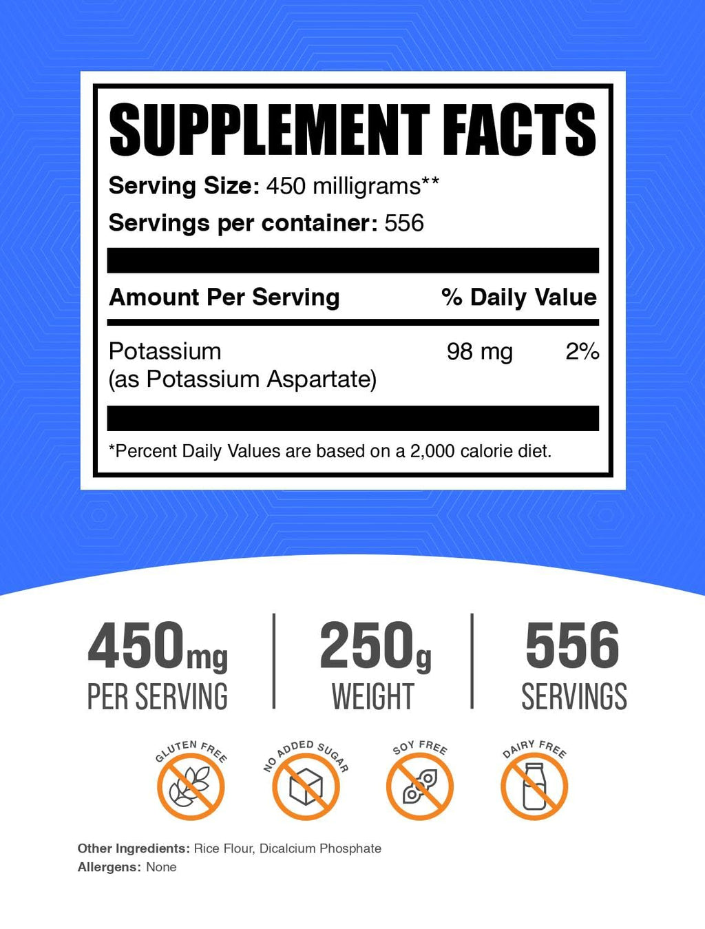 BulkSupplements.com Potassium Aspartate Powder