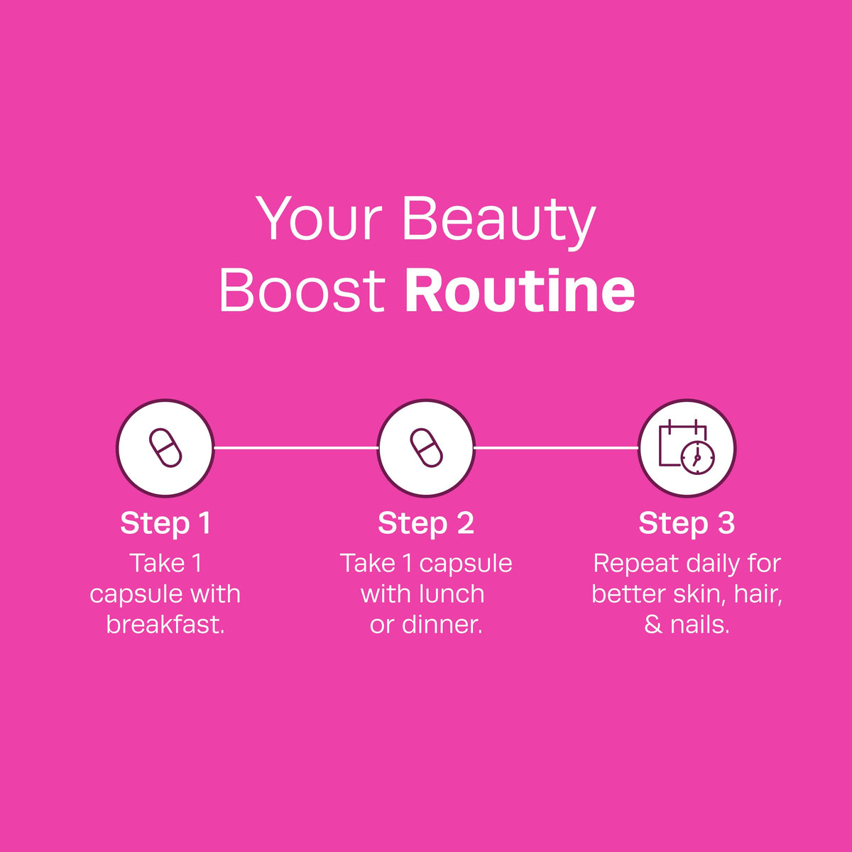 Hot Vita Beauty Boost Hair, Skin and Nails Vitamins - 60 Capsules - image 4