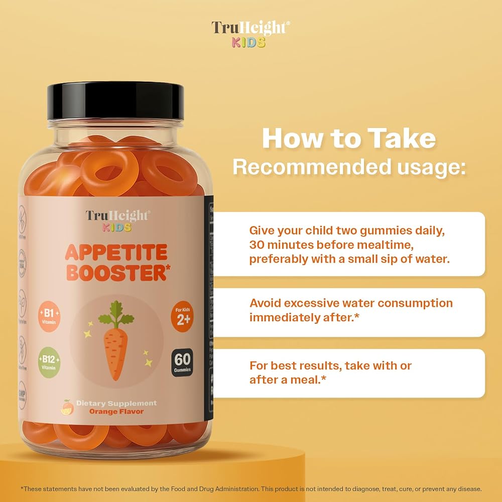TruHeight Kids Appetite Booster Gummies (Orange