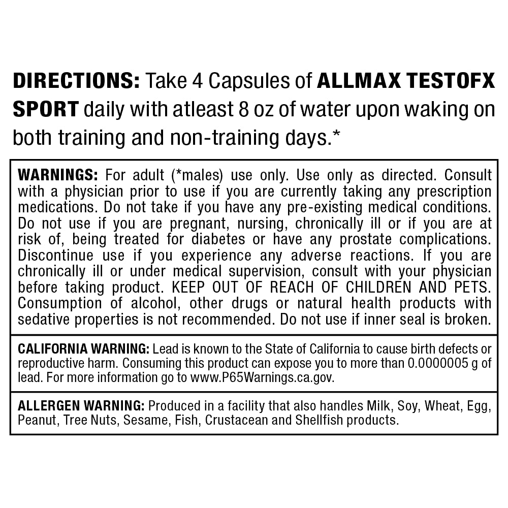 ALLMAX TESTOFX Sport Testosterone Support Capsules - 80 Count - image 5