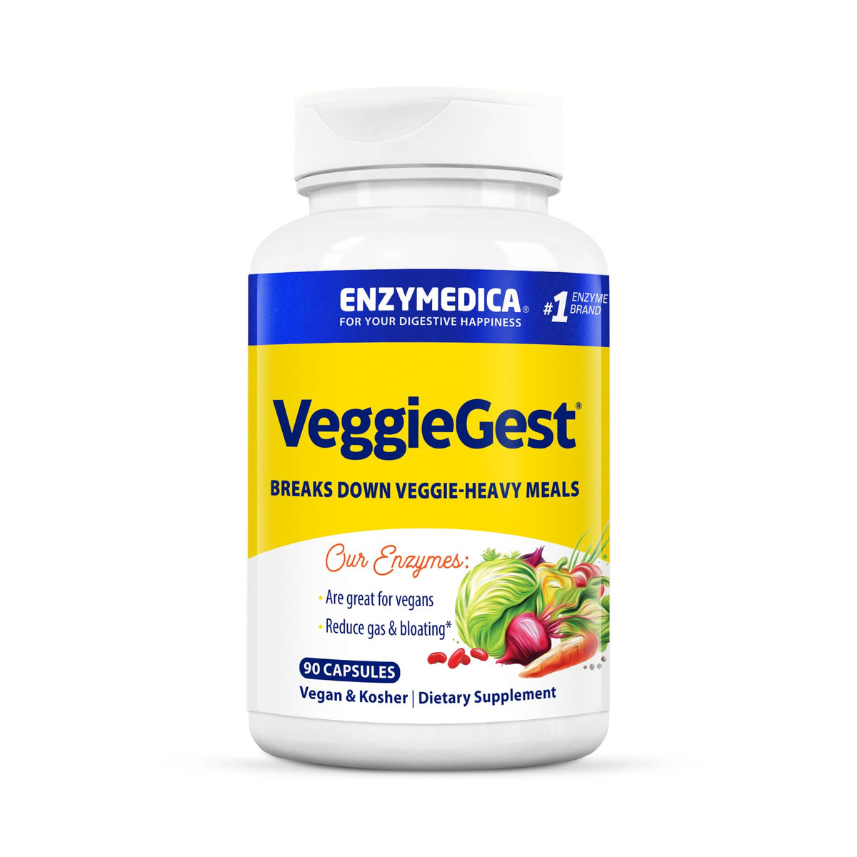 Enzymedica - VeggieGest - Ideal for Vegetarian, Vegan and Raw Diets
