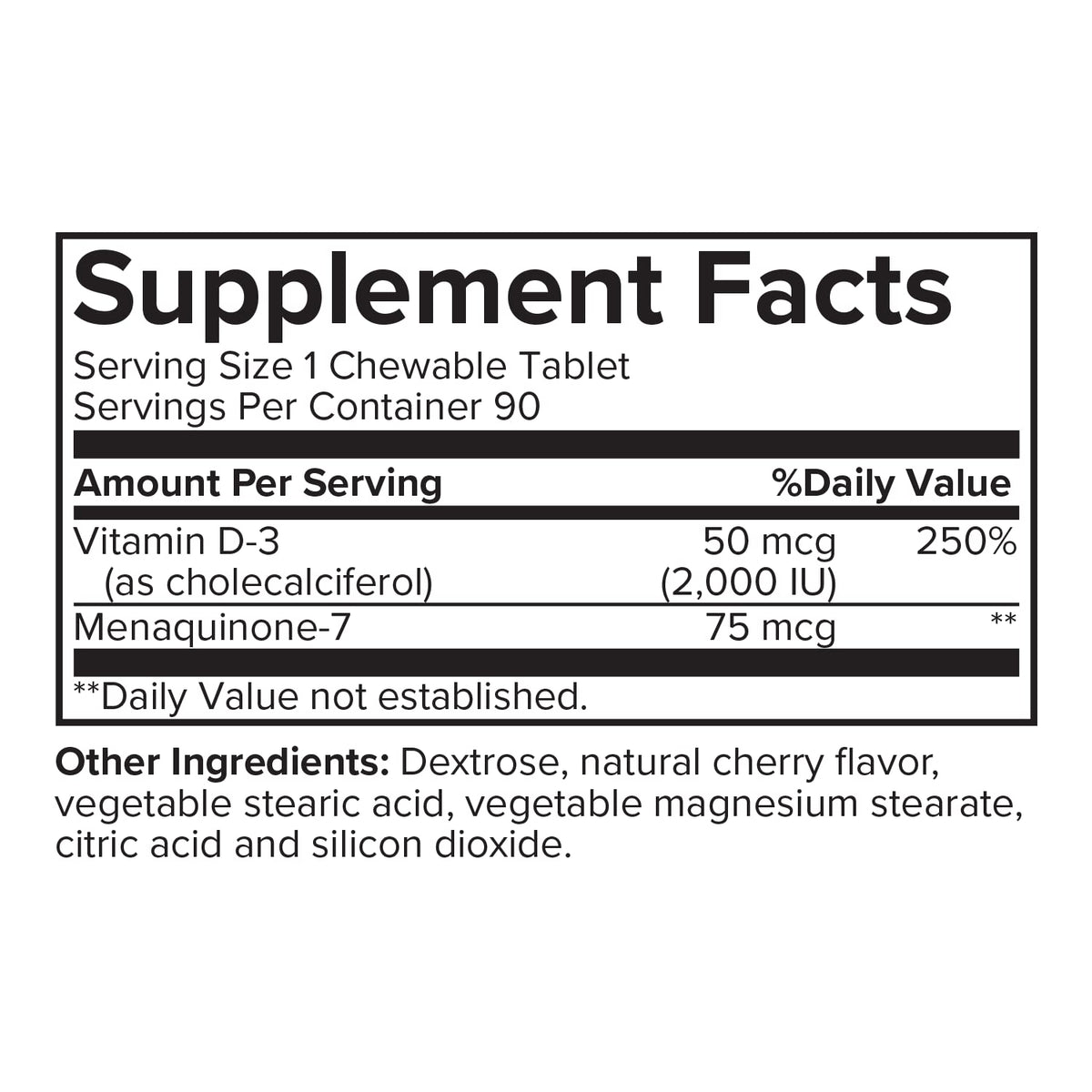 Portions Master Vitamin D3 5000 IU + K2 MK-7 Bone & Heart - 60 Capsules - image 4