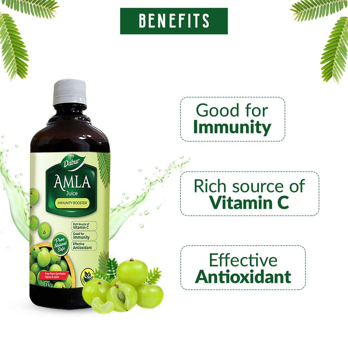 Dabur Amla Juice Vitamin C - 33.81 Fl Oz - image 4