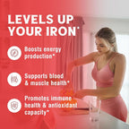 Vitalibre Iron Supplement, 65mg Carbonyl Iron with 250mg Vitamin C