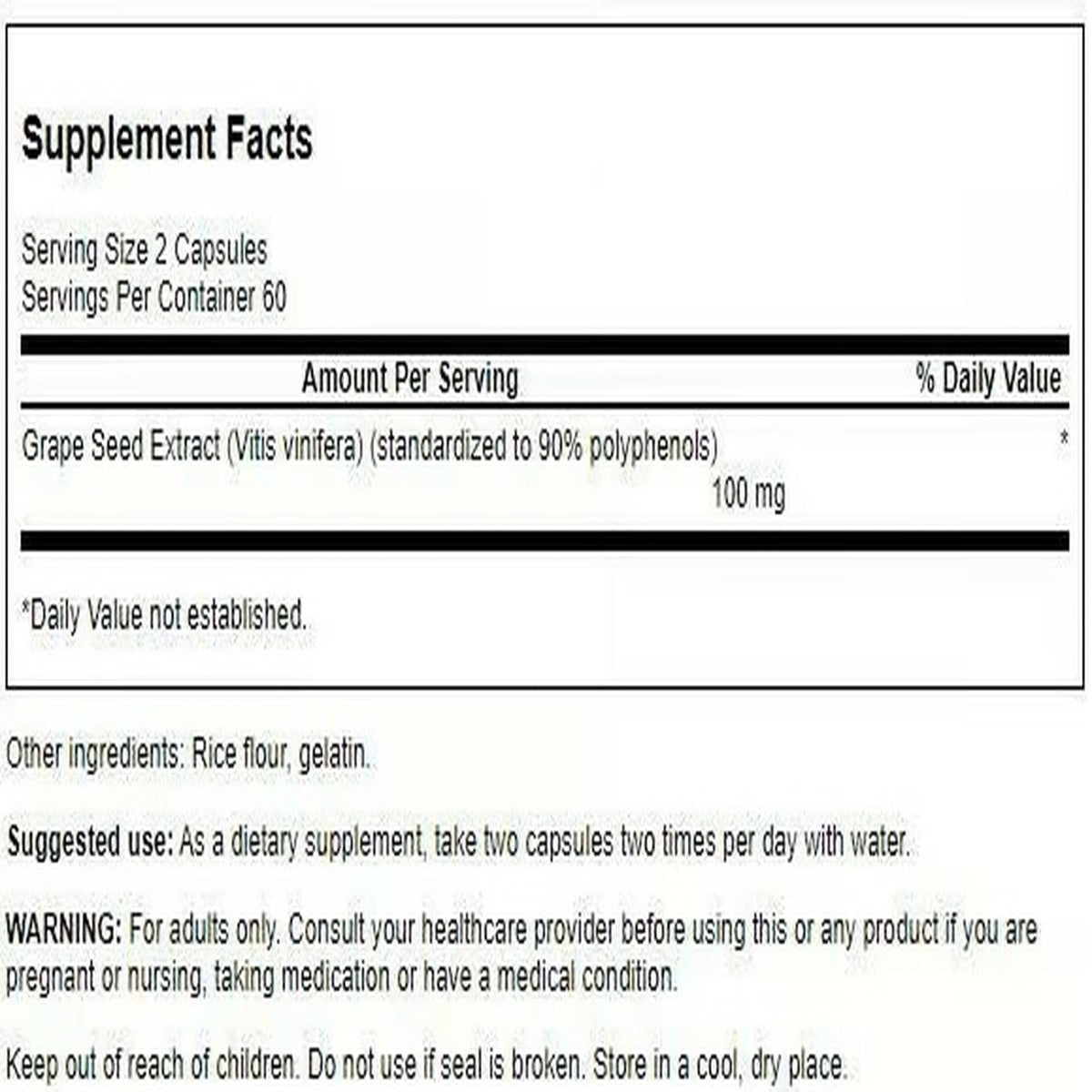 Swanson Grape Seed Extract Standardized 50 mg - 240 Capsules - image 2