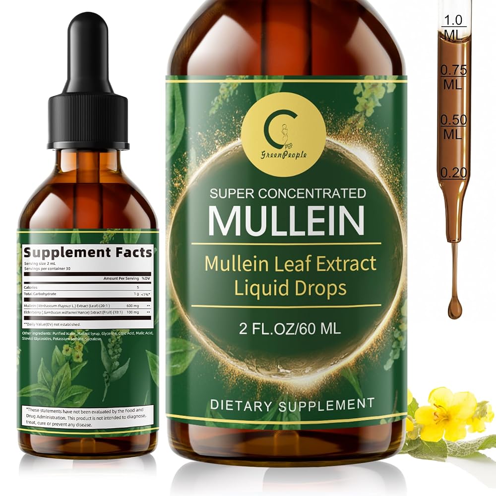 GPGP GreenPeople Mullein Leaf Extract Drops for Lungs