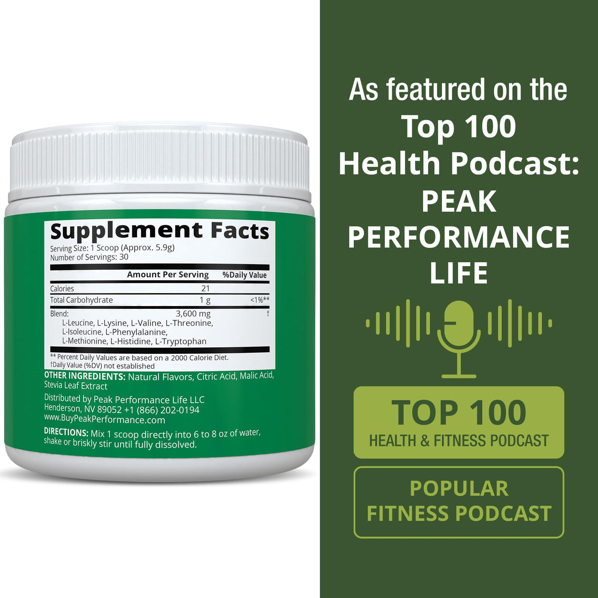 Peak Performance All 9 Essential Amino Acids Powder Parent
