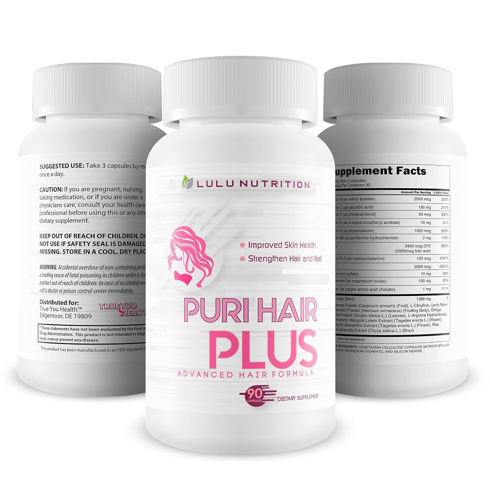 Lulu Nutrition Puri Hair Plus Advanced Hair Formula - 90 Capsules - image 4