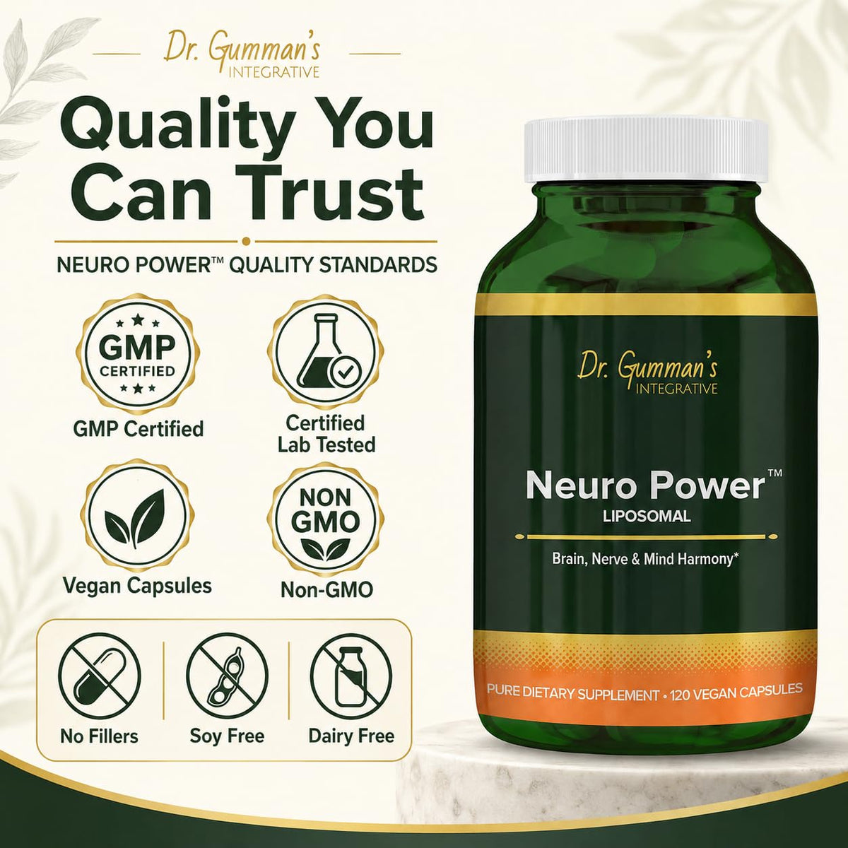 Harmony Nutraceuticals Neuro Power Liposomal Brain Support - 120 Vegan Capsules - image 4