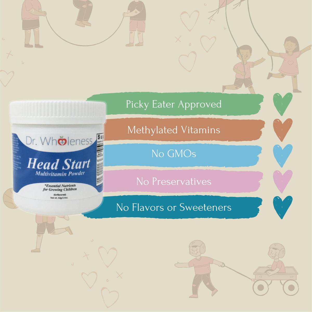 Dr. Wholeness Head Start Multivitamin Powder - 60 Servings - image 3