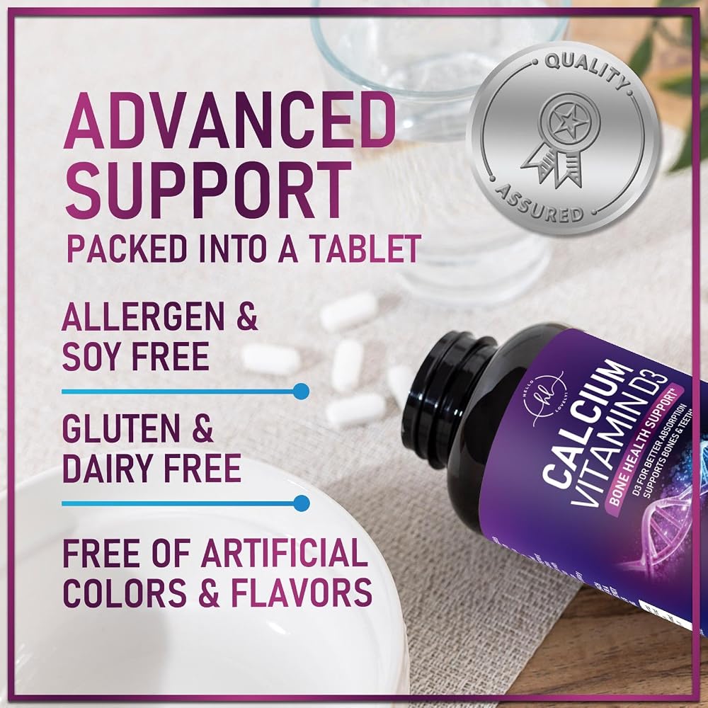 Hello Lovely! Calcium 1200 mg per Serving with Vitamin D3 - Bone