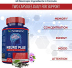 healblend Neuro Plus Brain & Focus Formula - Nootropic Brain Booster
